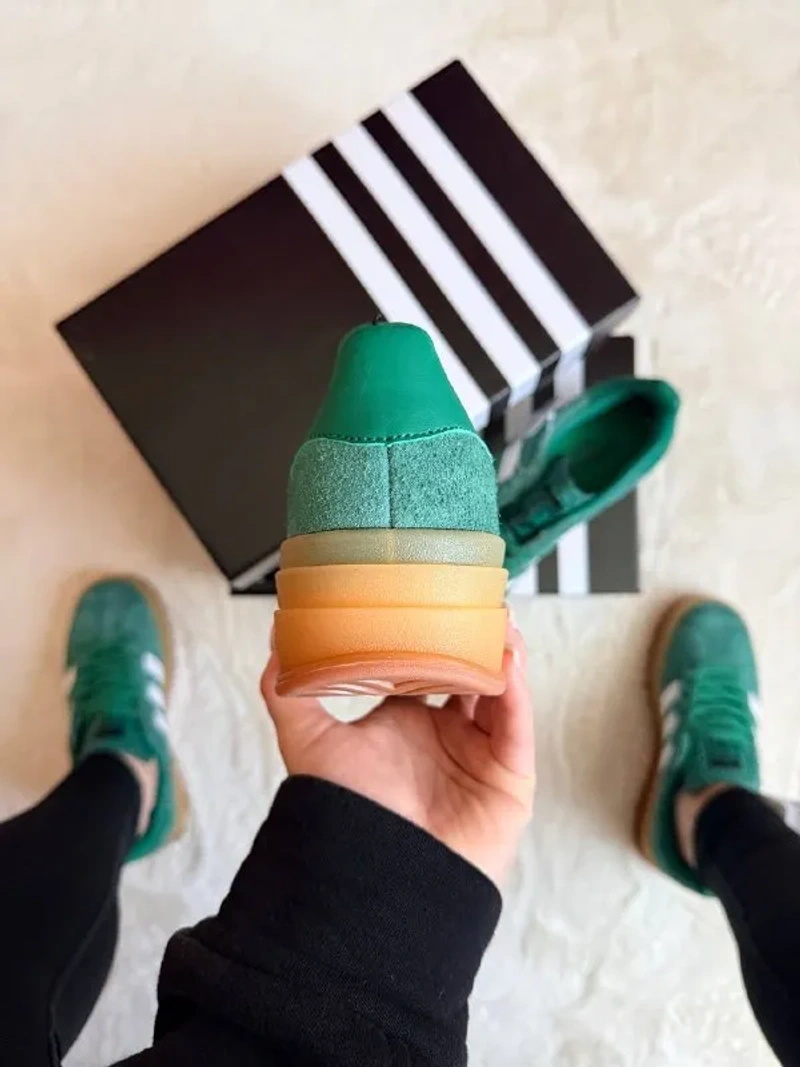Кросівки жіночі Adidas Gazelle Green White — фото 3