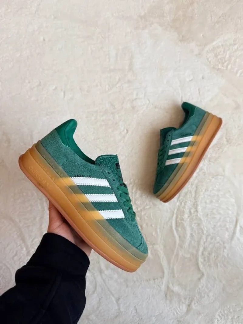 Кросівки жіночі Adidas Gazelle Green White — фото 7