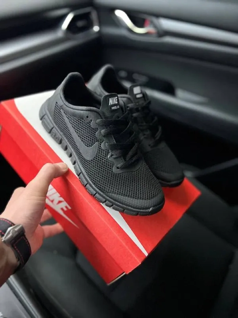Кросівки Жіночі Nike Free Run 3.0 All Black — фото 2