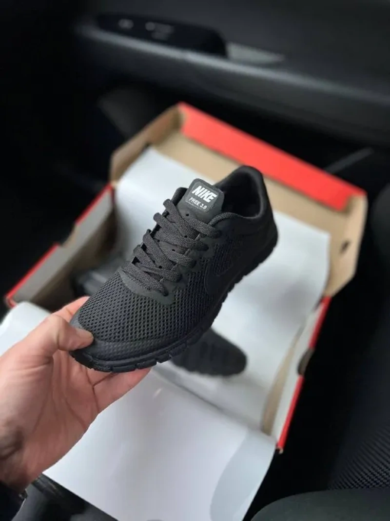 Кросівки Жіночі Nike Free Run 3.0 All Black — фото 6