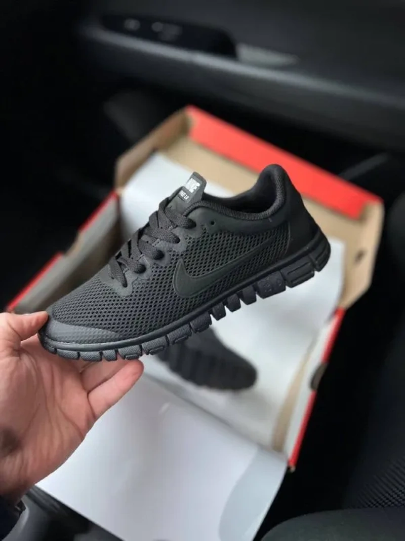 Кросівки Жіночі Nike Free Run 3.0 All Black — фото 7