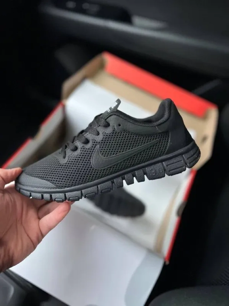 Кросівки Жіночі Nike Free Run 3.0 All Black — фото 8