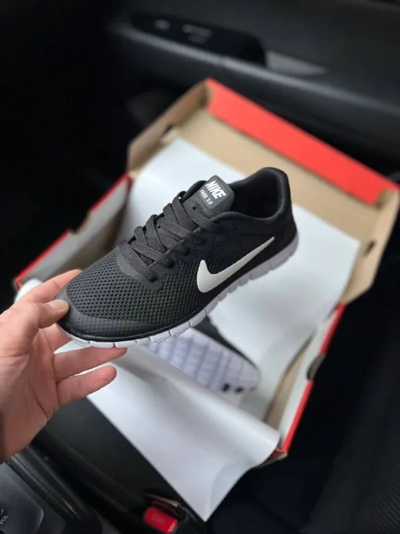 Кросівки Жіночі Nike Free Run 3.0 Black White — фото 7