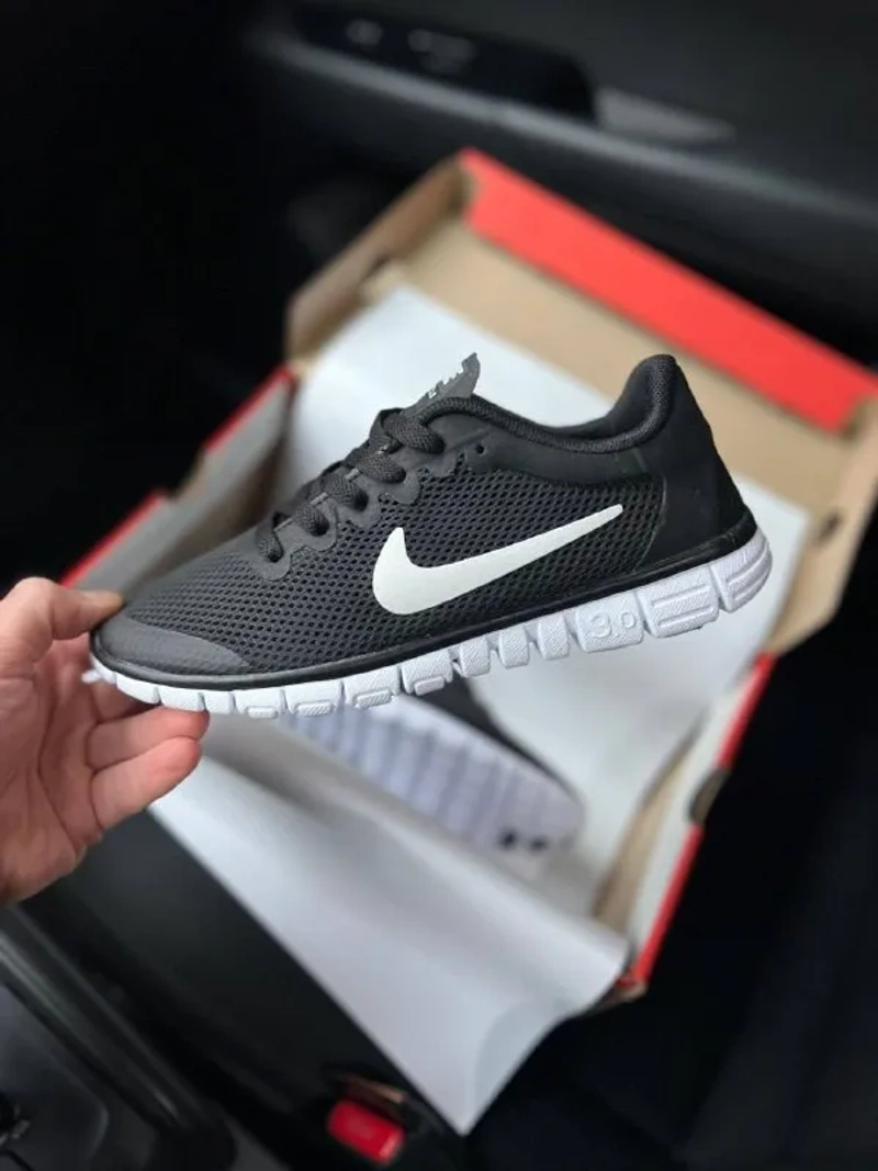 Кросівки Жіночі Nike Free Run 3.0 Black White — фото 8