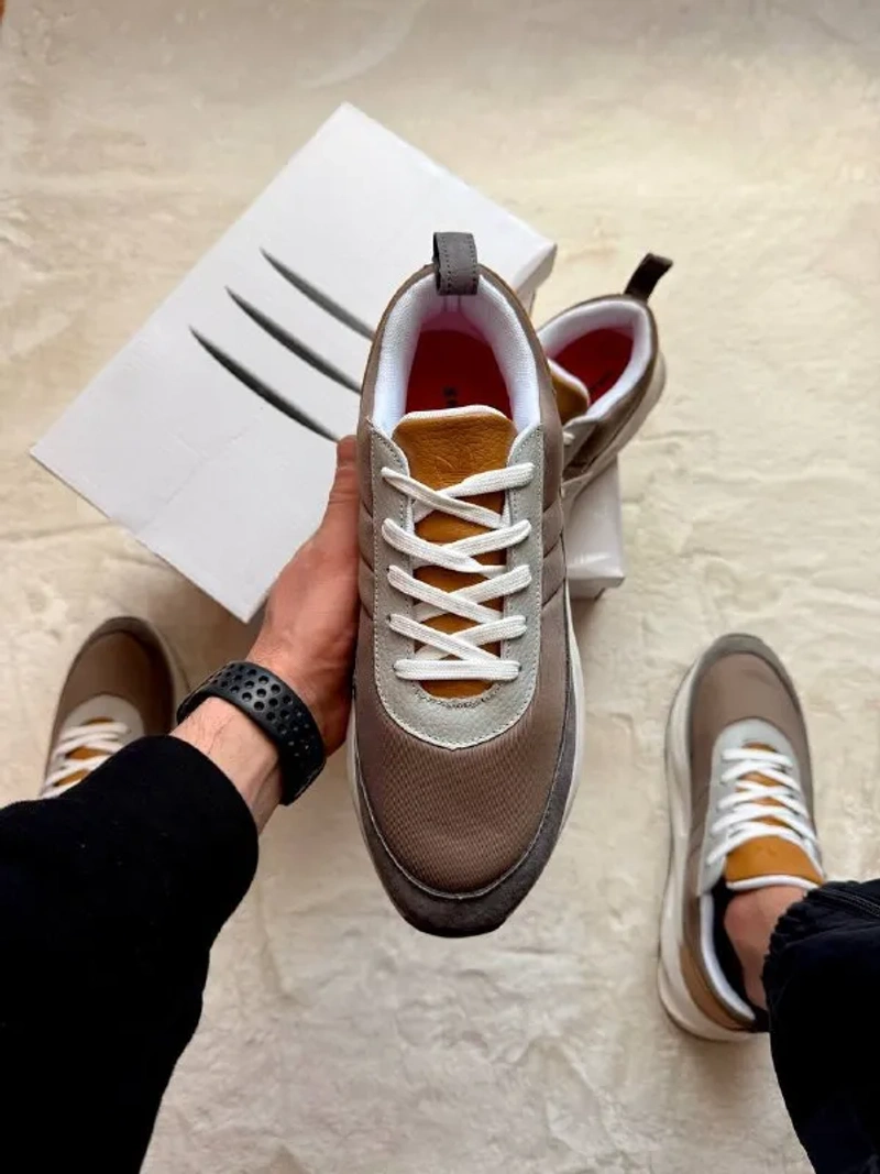 Кросівки Чоловічі Adidas Shark White & Gray & Brown — фото 2