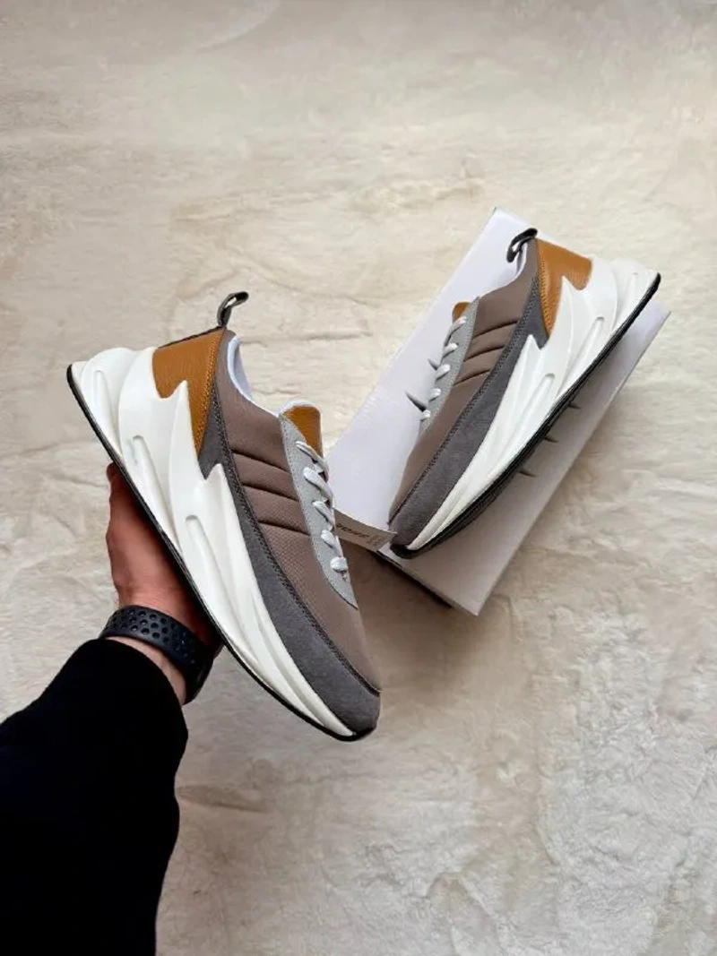 Кросівки Чоловічі Adidas Shark White & Gray & Brown — фото 6