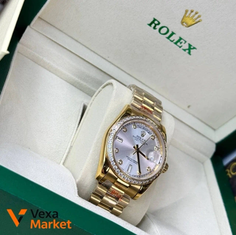 Rolex Day-Date 36mm механические часы с автоподзаводом, сталь с покрытием IP золото, сапфировое стекло