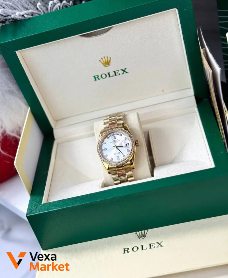 Rolex Day-Date 36mm механические часы с автоподзаводом, сталь с покрытием IP золото, сапфировое стекло — фото 2
