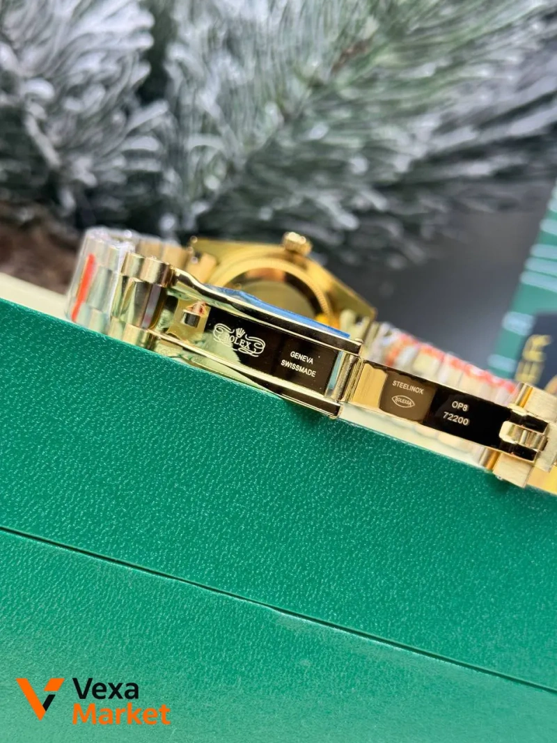 Rolex Day-Date 36mm механические часы с автоподзаводом, сталь с покрытием IP золото, сапфировое стекло — фото 3