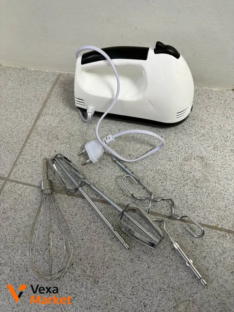 Ручний міксер Super Hand WE-133, 260 Вт, 7 швидкостей, 3 насадки — фото 2