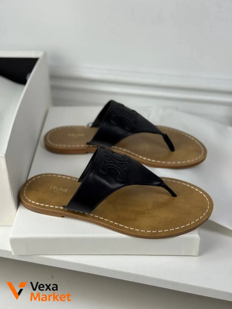 Шльопанці Celine чорні — фото 3