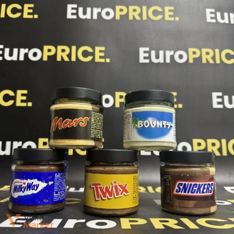 Шоколадна паста Mars, Bounty, Twix, Snickers, Milky Way 200г