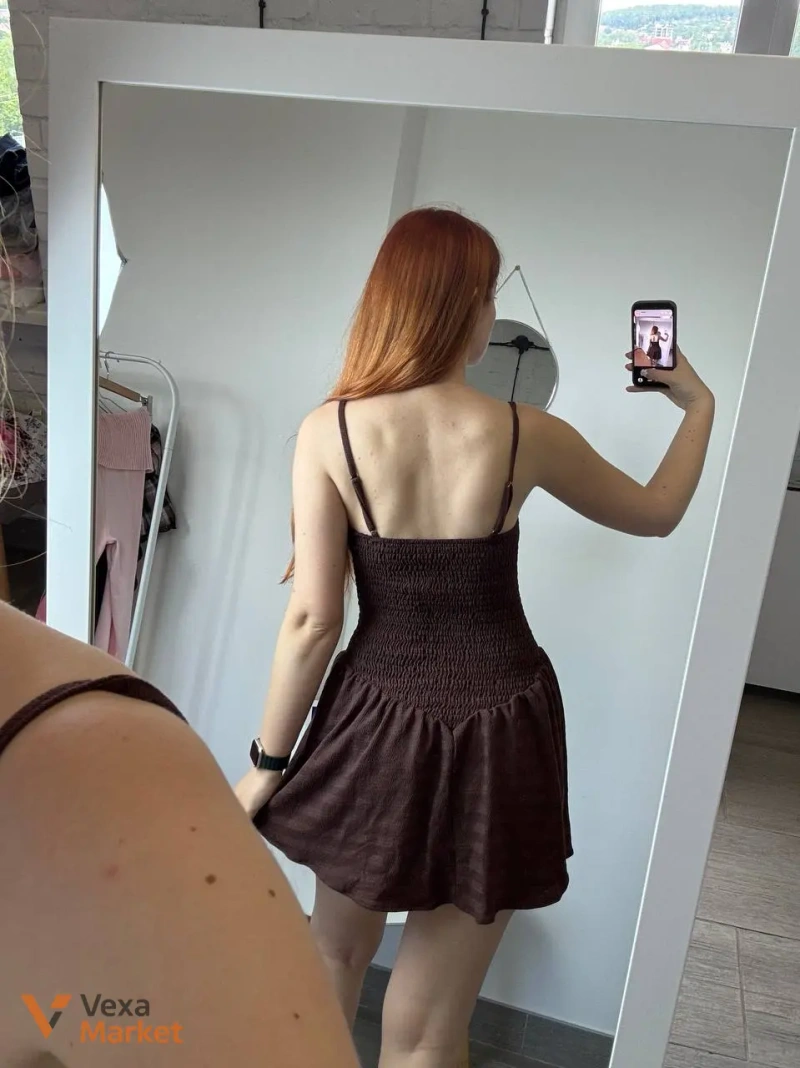 Шоколадна сукня S-M — фото 8