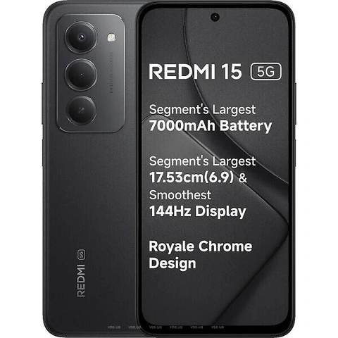 Смартфон Xiaomi Redmi 15 5G 4/128GB NFC Midnight Black (No Adapter) Global