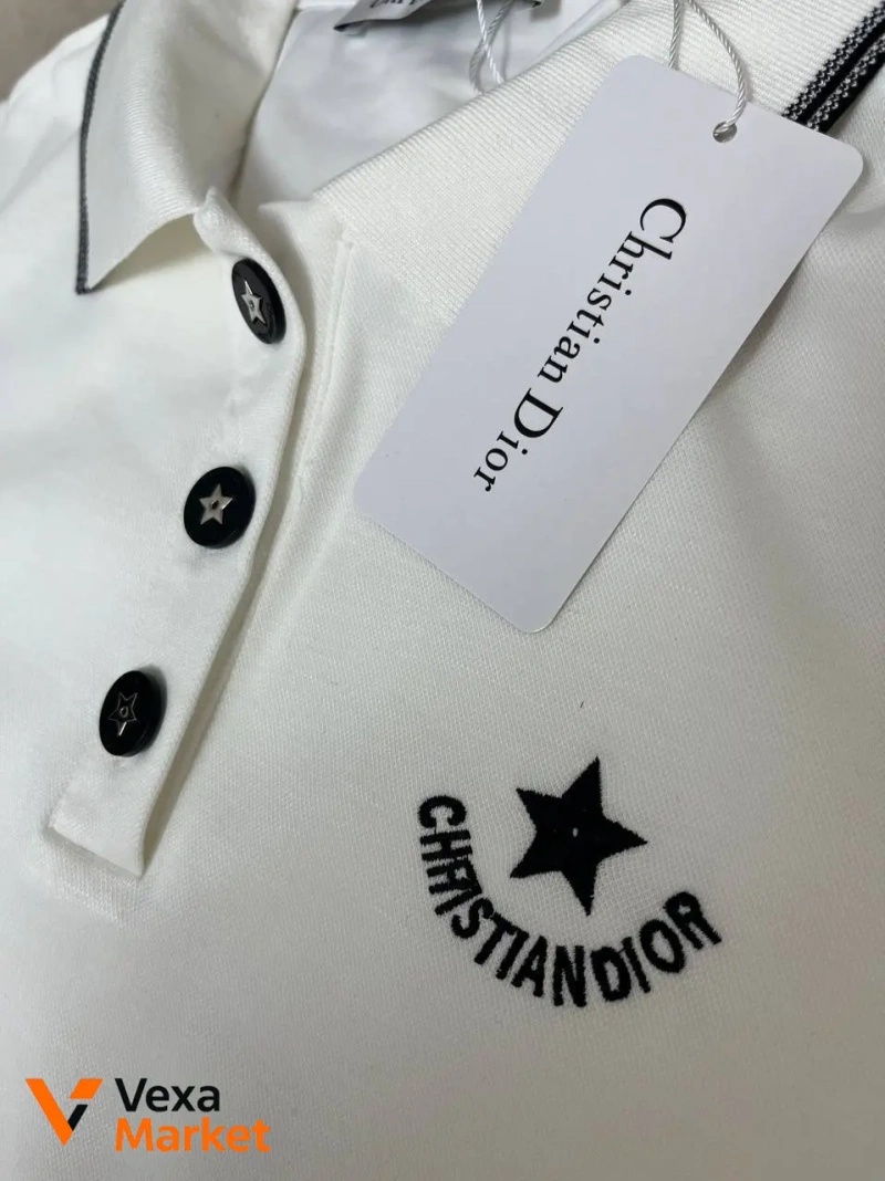 Сукня поло Dior універсальна S-M біла — фото 2