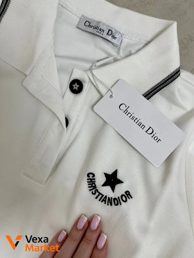 Сукня поло Dior універсальна S-M біла — фото 3