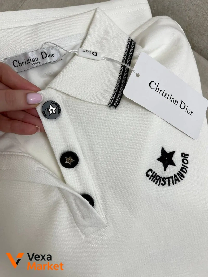 Сукня поло Dior універсальна S-M біла — фото 4