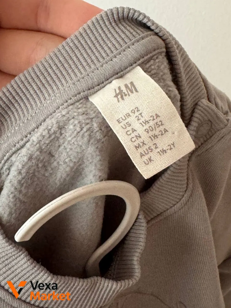 Світшот H&M сірий, розмір 92 (на 98) — фото 3