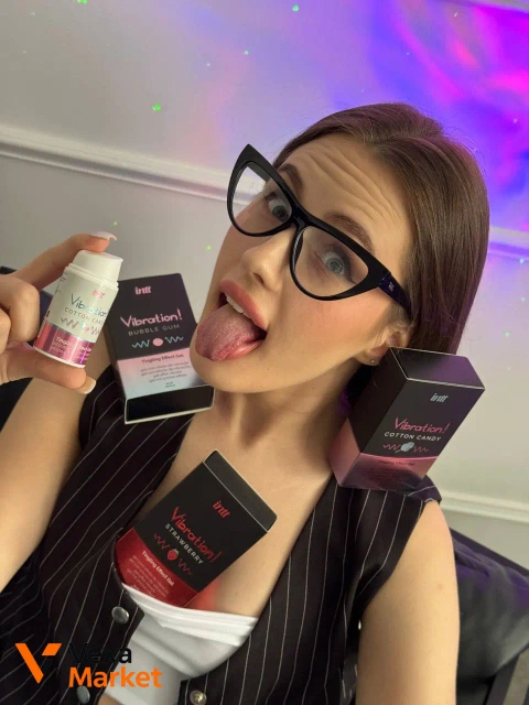 Интимный гель Innt Vibration! Cotton Candy, Strawberry, Bubble Gum 15 мл