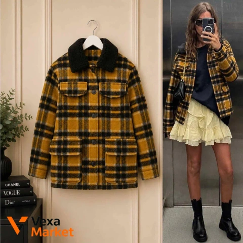 Куртка-сорочка Bershka в клітку