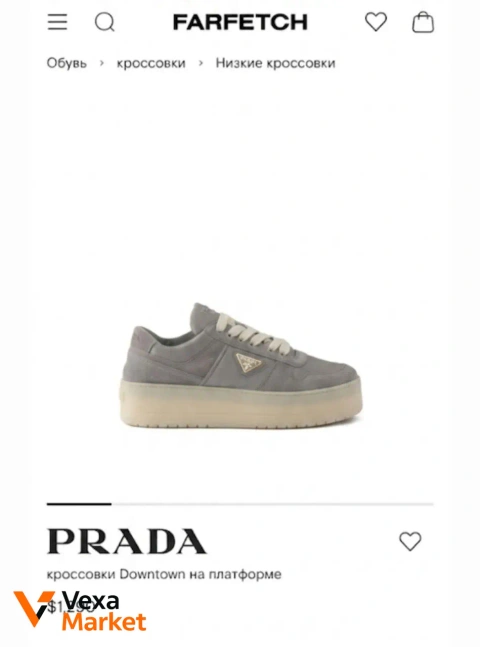 Кросівки Prada Downtown на платформі