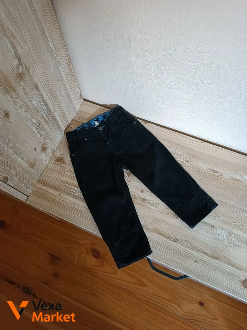 Штани H&M для хлопчика сірі 86 розмір, чорні 80 розмір — фото 2