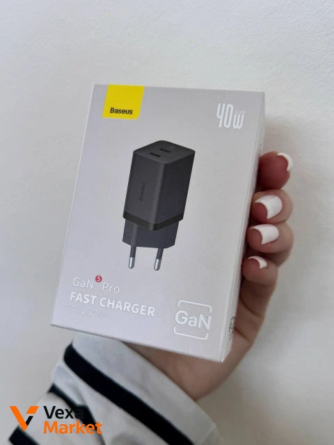 Зарядний пристрій Baseus GaN5 Pro 40W Type-C+Type-C