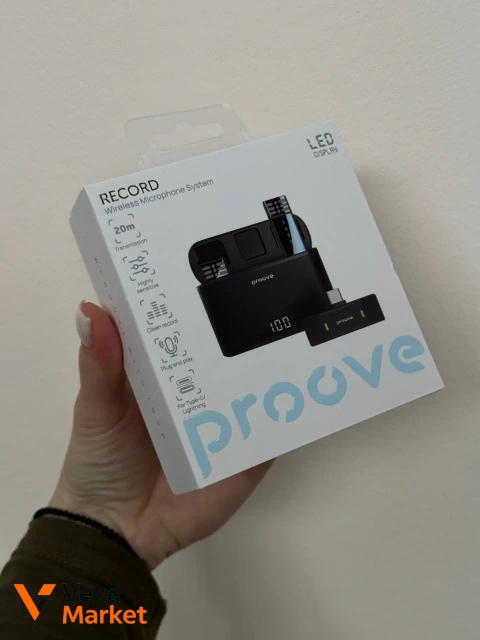 Бездротовий петличний мікрофон Proove Record Type-C + Lightning