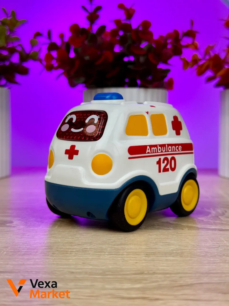 Игрушечная машинка скорой помощи CY-8054 B/8057 B с подсветкой и мелодиями — фото 3