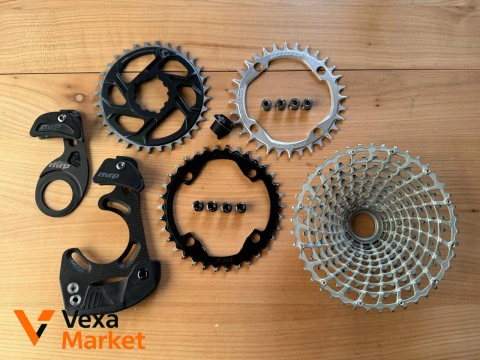 Sram зірочка + MRP заспокоювач + Garbaruk касета + Burgtec педалі