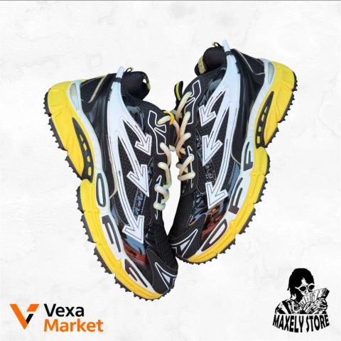 Off White Be Right Back Black Yellow кроссовки
