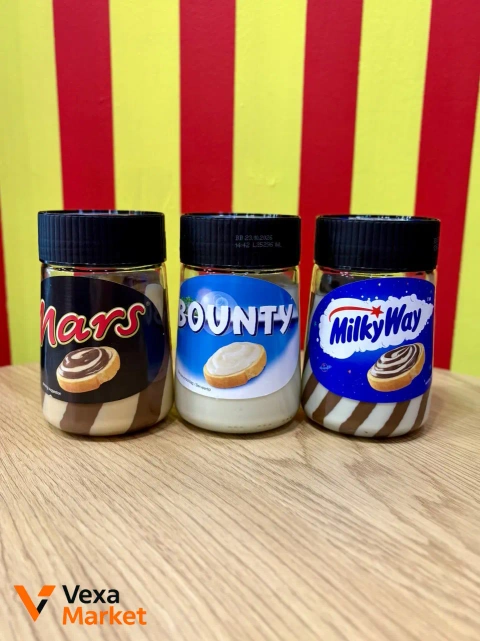 Шоколадные пасты Mars, Bounty, Milky Way 350г