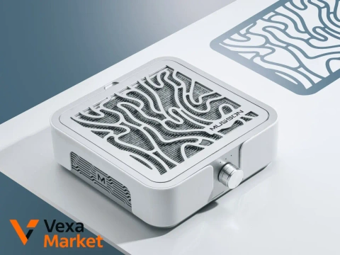 Вытяжка для маникюра MUSSON X2/X3 72W Graphite/Silver