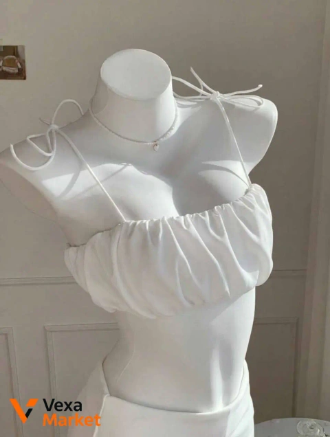 Білий кроп-топ розмір XS