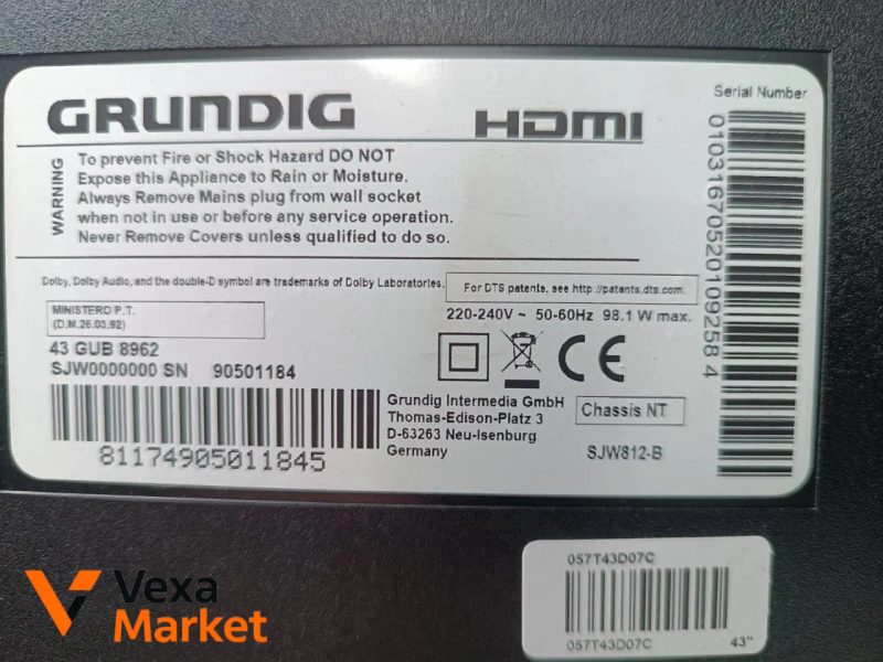 Телевізор Grundig 43 GUB 8962 4K Ultra HD Smart TV — фото 2