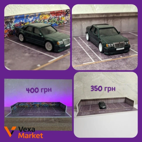 Диорама для моделей 1:64, бетонная стена с граффити