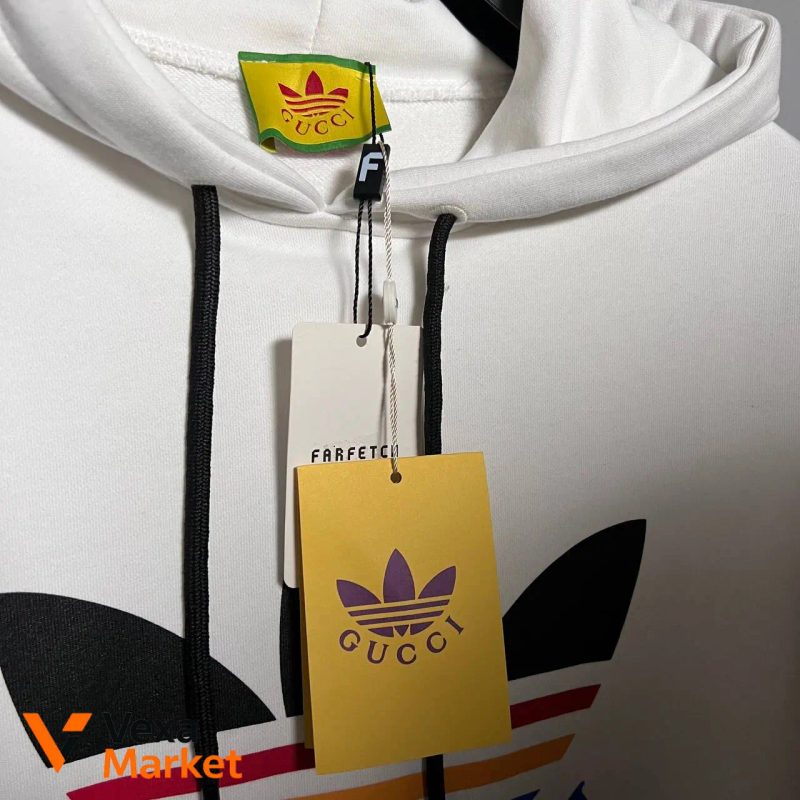 Худі Gucci&Adidas біле розмір 2XL — фото 4