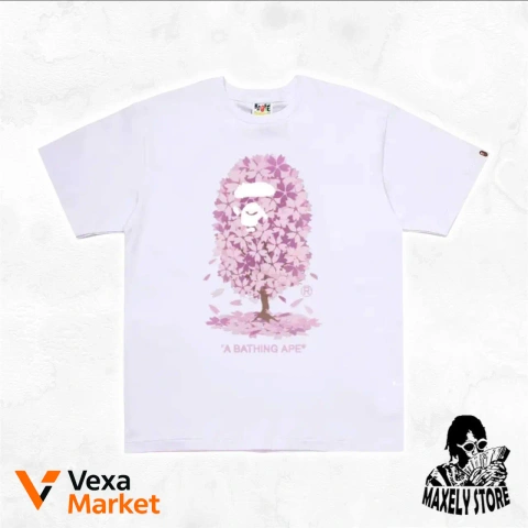 Футболка A Bathing Ape Bape с принтом цветущего дерева