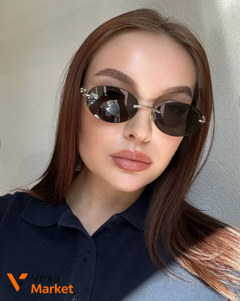 Tiffany & Co. Oval Sunglasses TF 3104D Gold/Dark Grey — фото 3