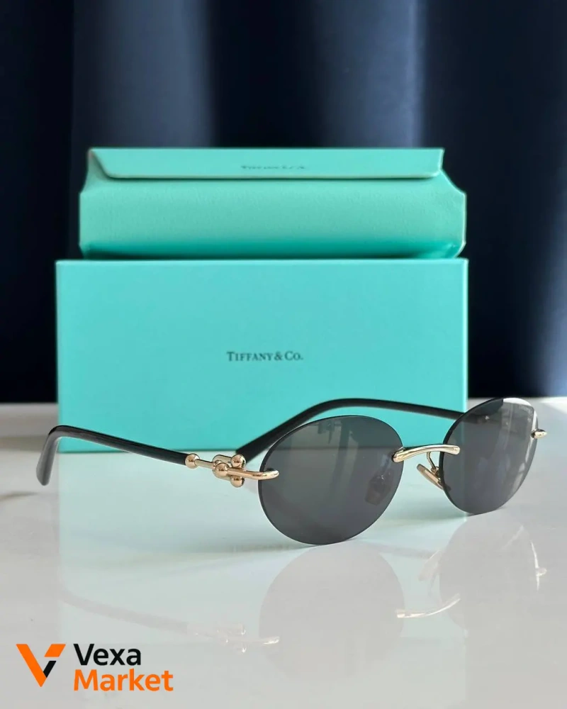 Tiffany & Co. Oval Sunglasses TF 3104D Gold/Dark Grey — фото 4