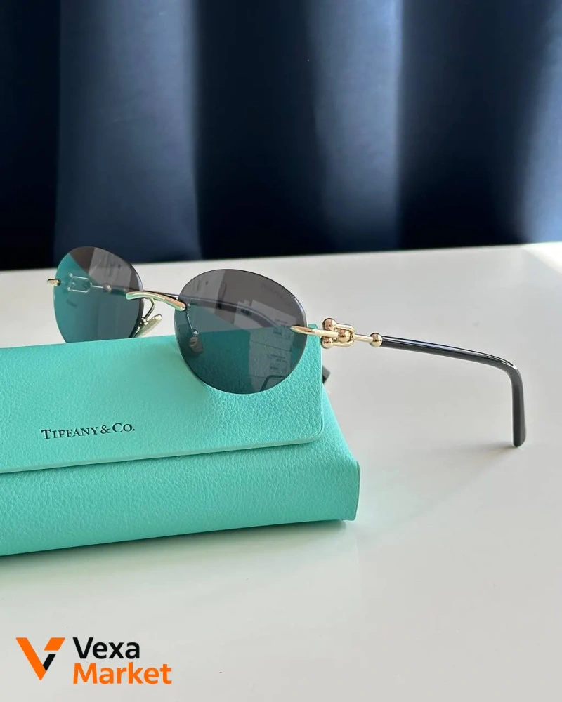 Tiffany & Co. Oval Sunglasses TF 3104D Gold/Dark Grey — фото 6