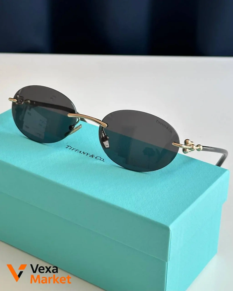 Tiffany & Co. Oval Sunglasses TF 3104D Gold/Dark Grey — фото 8