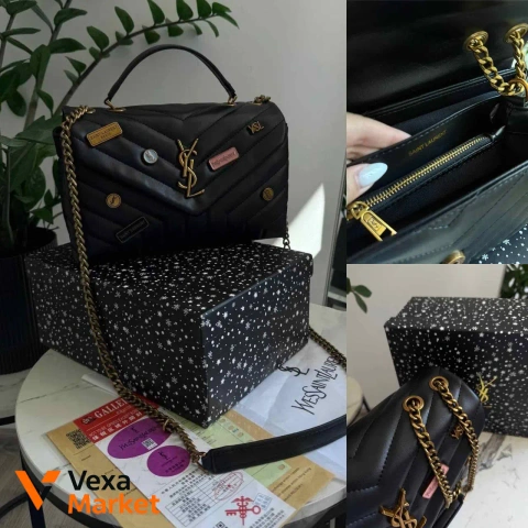 Сумка YSL женская черная экокожа