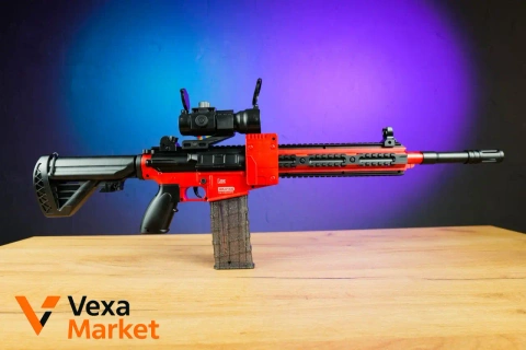 Игрушечный автомат KB 1216 с мягкими патронами и оптическим прицелом