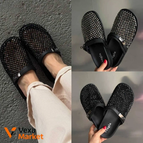 Женские шлепанцы с камишками