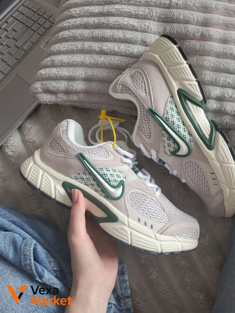 Nike V5 Замша Текстиль Бежевые Зеленые Кроссовки Мужские Женские 36-41