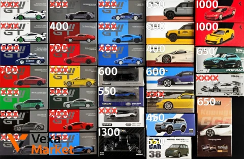 Коллекционные модели автомобилей Mini GT, Tarmac Works, Pop Race