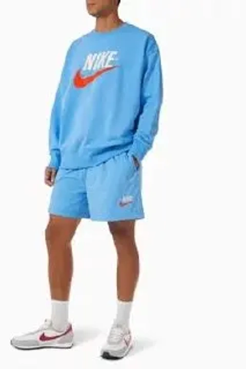 Nike Спортивный костюм (свитшот и шорты) голубой