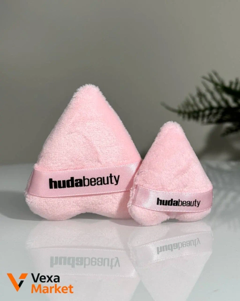 Набір пуховок для пудри Huda Beauty Easy Bake Powder Puff Duo (Рожевий)