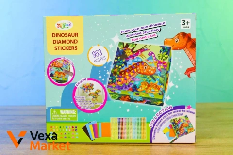 Набір для творчості "Dinosaur Diamond Stickers" 953 деталі